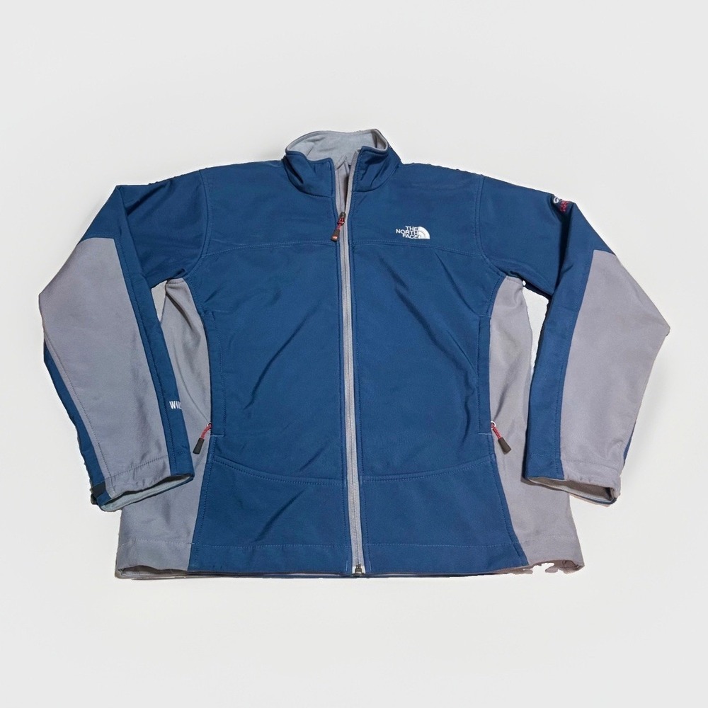 The North Face Summit Series Jacket Mens Medium Windstopper Softshell Blue Grey